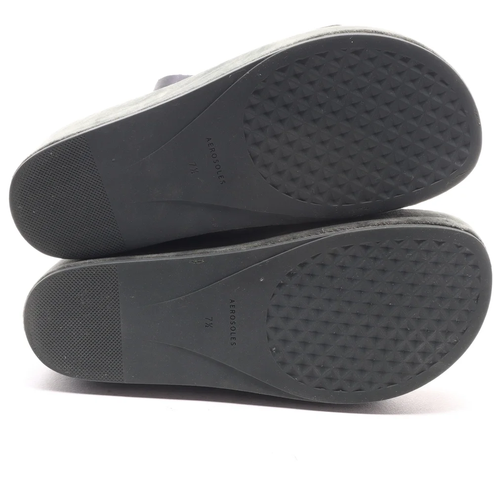 Aerosoles Women DADA Velvet Slide Platforms Shoes 7.5 Forest Green - Picture 11 of 16